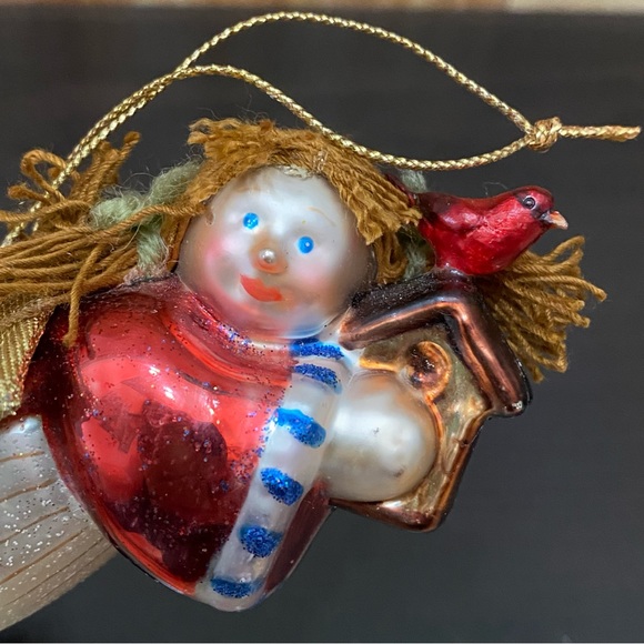 Vintage Handblown Mercury Glass Angel Christmas Holiday Ornament - Picture 11 of 12
